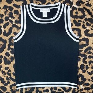 House of Harlow 1960 🖤 Black & White Knit Tank